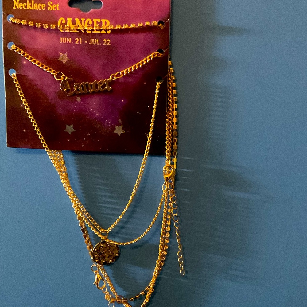 Cute cancer necklace set